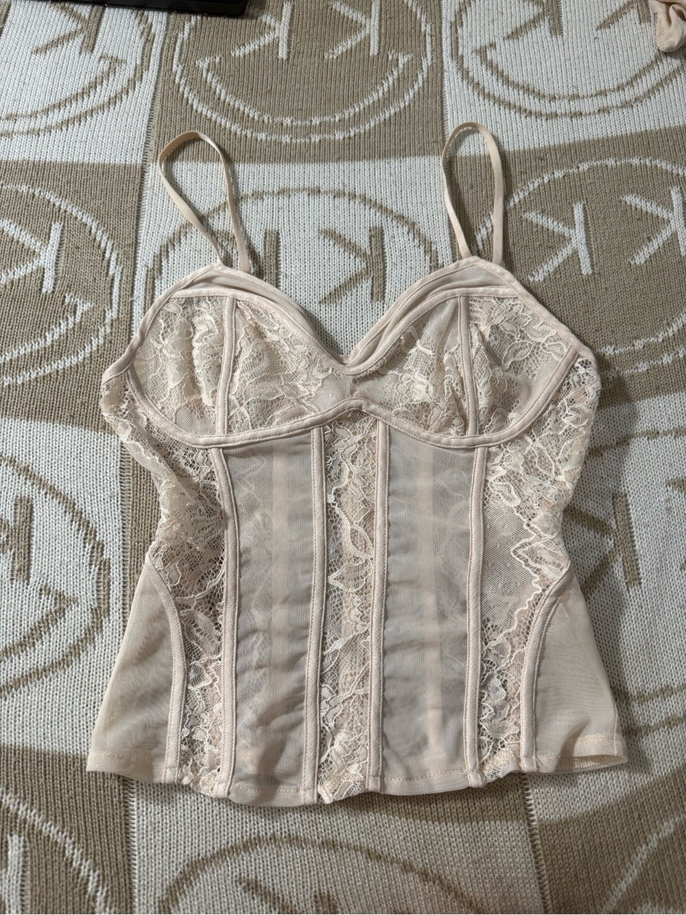 Zara Lace Bustier Cami Top